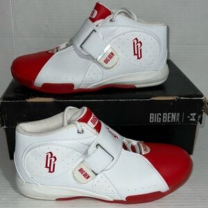 New Vintage Marbury Big Ben Wallace Starbury Shoes White Red 8.5 Detroit Pistons